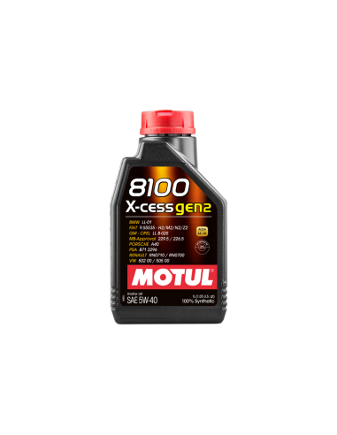 Motul 8100 X-cess Gen2 5w40 X1lt