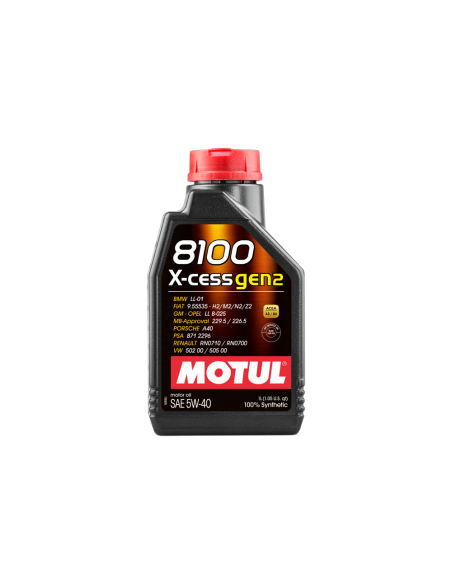 Motul 8100 X-cess Gen2 5w40 X1lt
