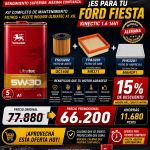 PROMO N91 KIT FILTROS FIESTA KINECTIC 1.6 + WOLVER ULTRATEC A1