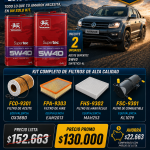 PROMO N98 KIT AMAROK 2.0 2015 + 2 UN WOLVER SUPERTEC 5W40 X4LT