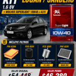 PROMO N106 KIT SANDERO/LOGAN 1.6 8V + WOLVER SUPERLIGHT 10W40 X4L